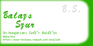 balazs szur business card